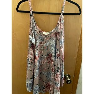 Umgee Pink Floral Tank Top XL